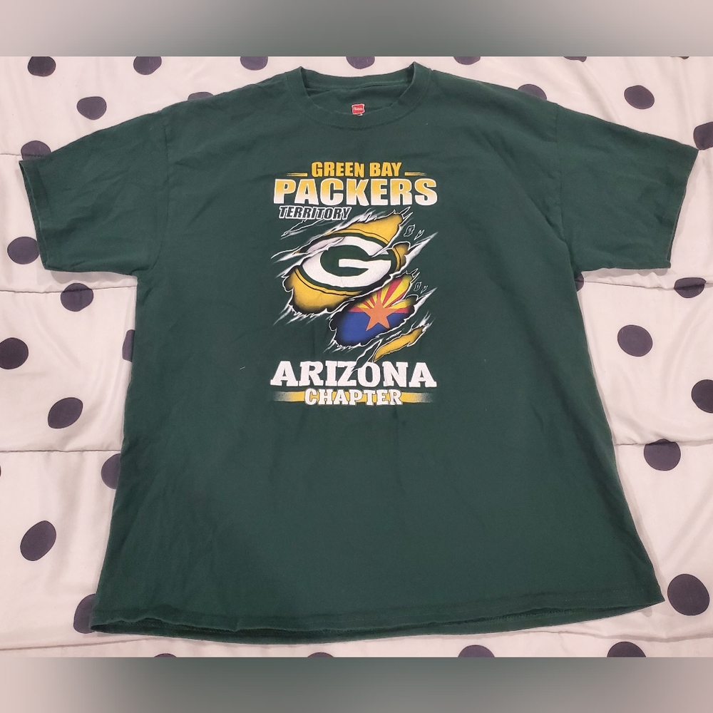 GREENBAY PACKERS TERRITORY ARIZONA CHAPTER ☆ T Shirt ☆ SS ☆ SIZE XL MENS ☆ Green - Picture 2 of 8